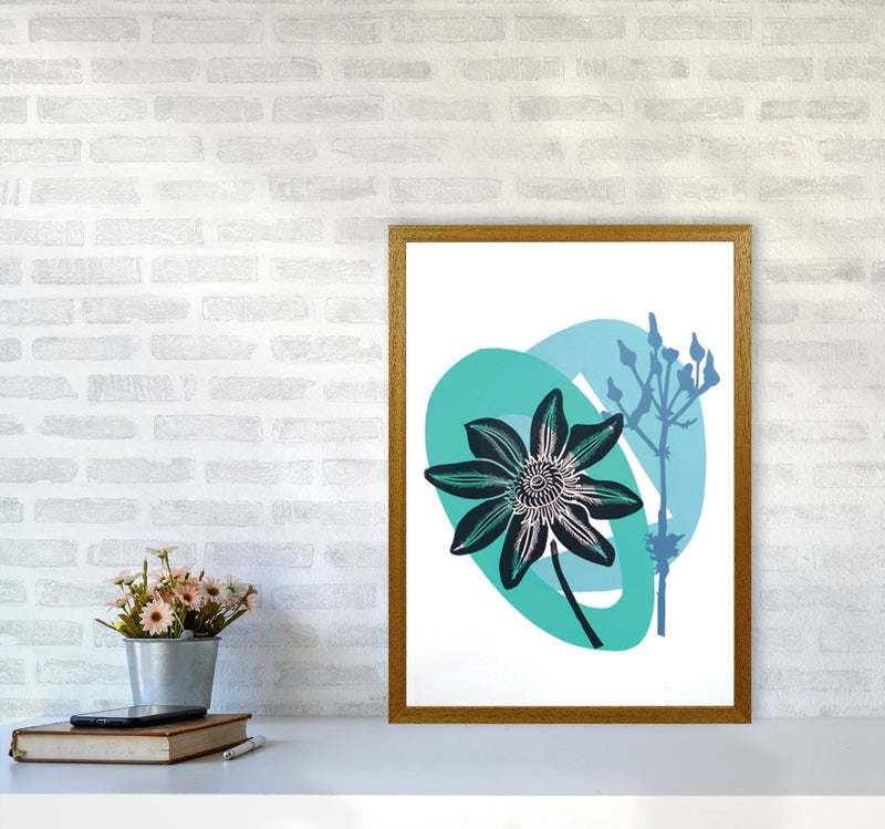Clematis & Ragwort postcard Art Print by Kate Heiss A2 Print Only