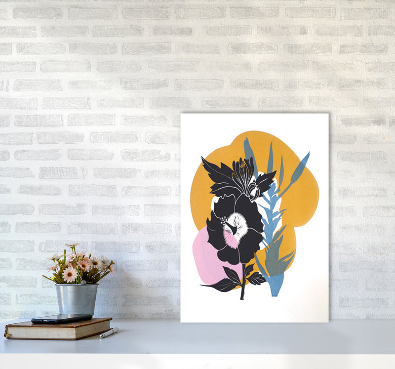 Hibiscus Art Print by Kate Heiss A2 Black Frame