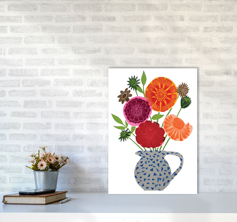 Big Happy Vase Art Print by Kate Heiss A2 Black Frame