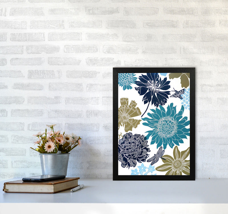 CottageGarden 9 postcard Art Print by Kate Heiss A3 White Frame