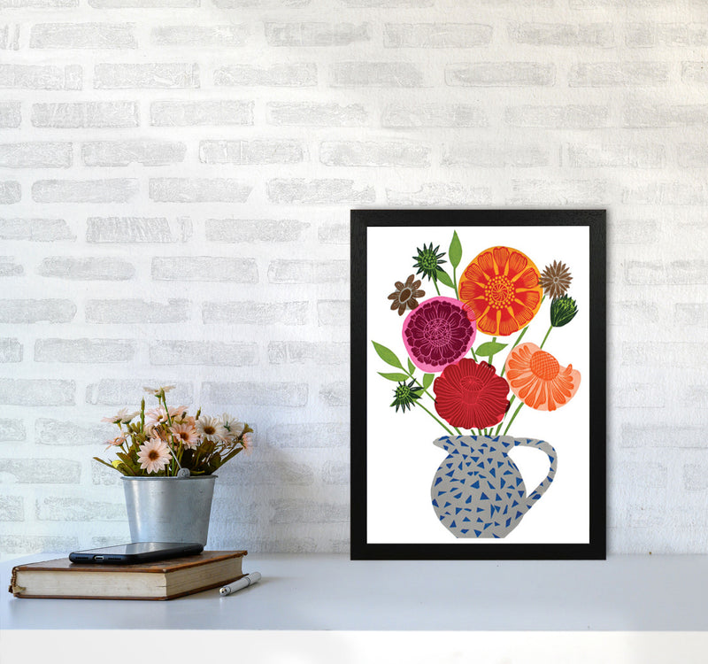Big Happy Vase Art Print by Kate Heiss A3 White Frame