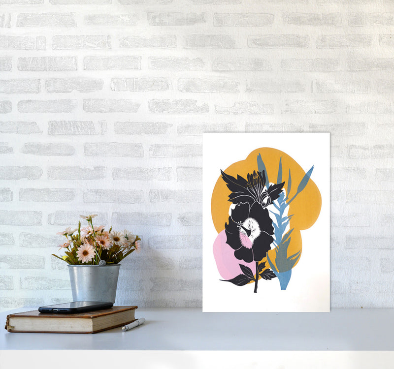 Hibiscus Art Print by Kate Heiss A3 Black Frame