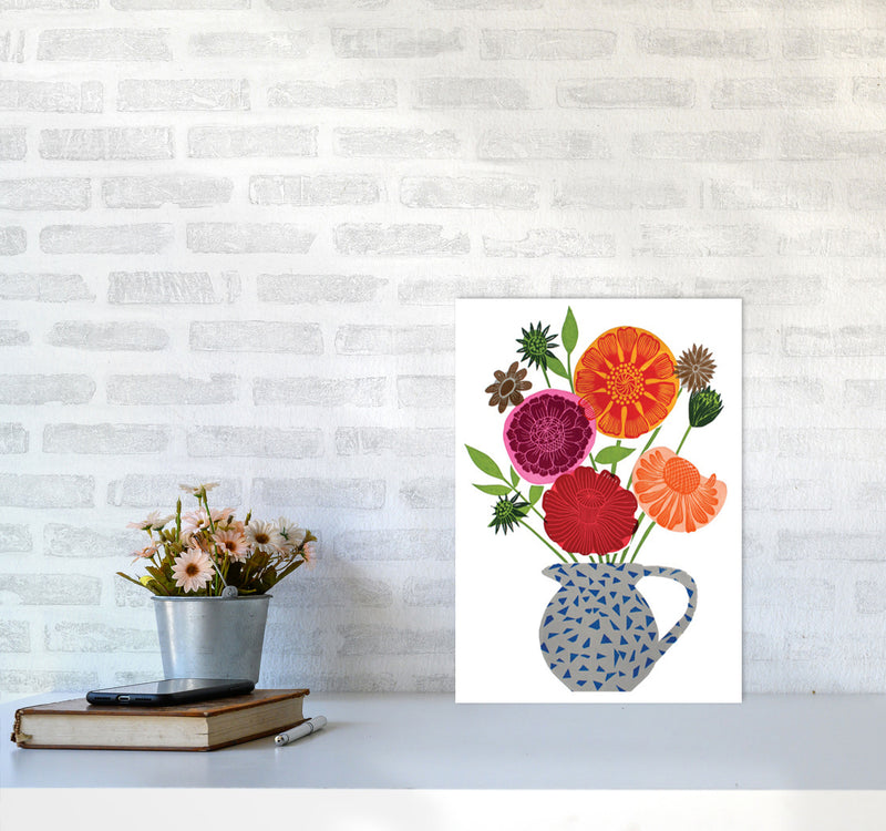 Big Happy Vase Art Print by Kate Heiss A3 Black Frame