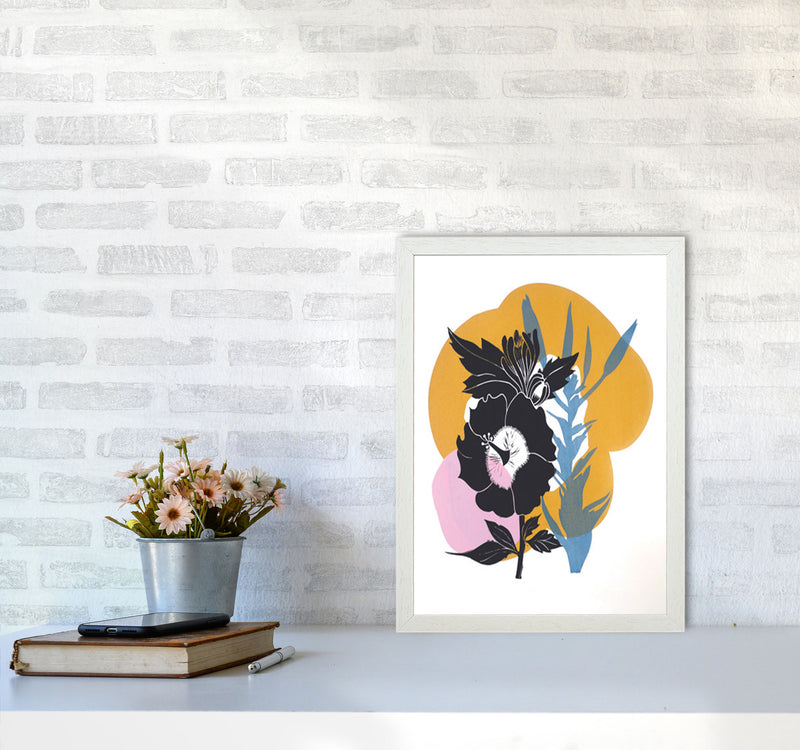 Hibiscus Art Print by Kate Heiss A3 Oak Frame