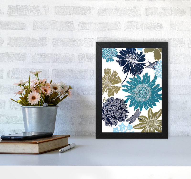 CottageGarden 9 postcard Art Print by Kate Heiss A4 White Frame
