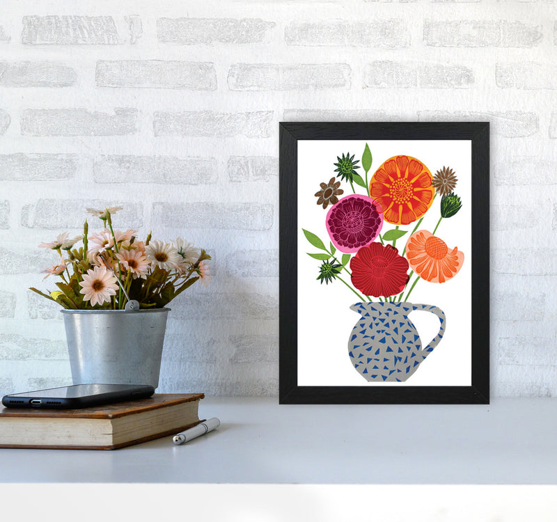 Big Happy Vase Art Print by Kate Heiss A4 White Frame