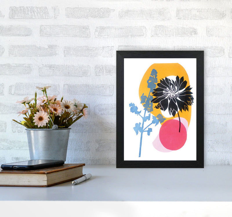 Cornflower Art Print by Kate Heiss A4 White Frame