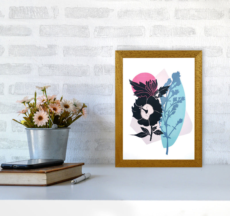 Hibiscus & Feverfew postcard Art Print by Kate Heiss A4 Print Only