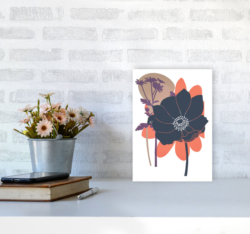 Anemone Coronaria Art Print by Kate Heiss A4 Black Frame