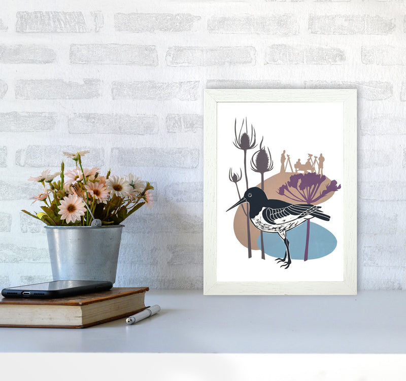 Birdwatchers Art Print by Kate Heiss A4 Oak Frame