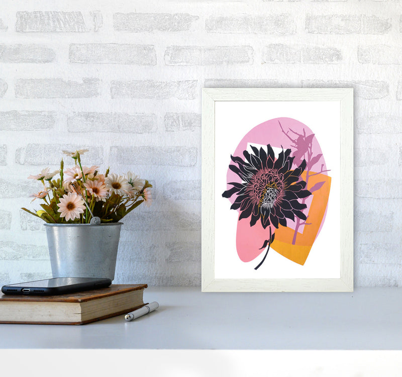 Clematis & Blueberry Art Print by Kate Heiss A4 Oak Frame
