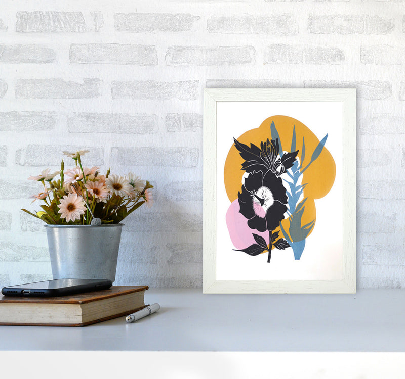 Hibiscus Art Print by Kate Heiss A4 Oak Frame