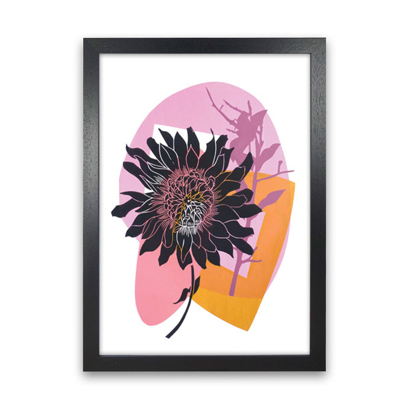 Clematis & Blueberry Art Print by Kate Heiss Black Grain