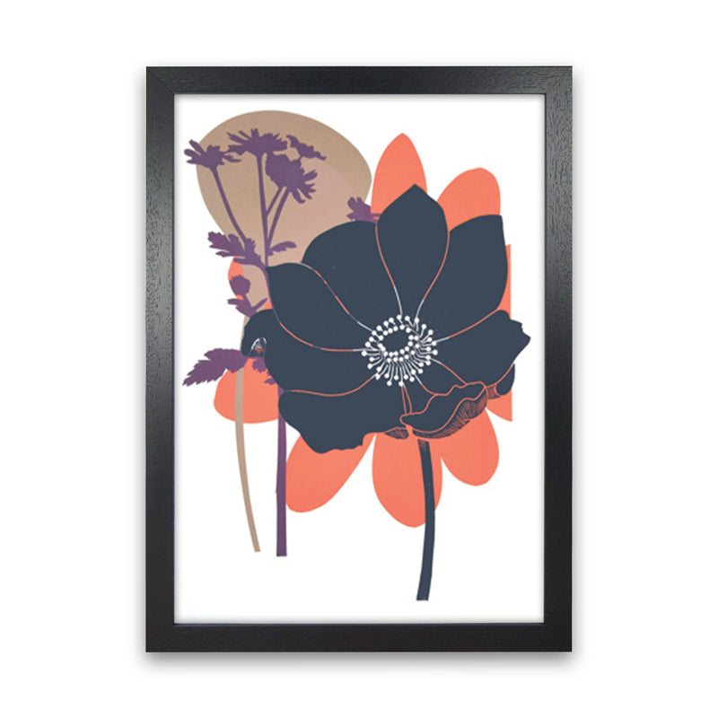 Anemone Coronaria Art Print by Kate Heiss Black Grain