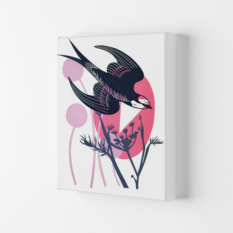 Swallow & Wild Fennel postcard Art Print by Kate Heiss Canvas
