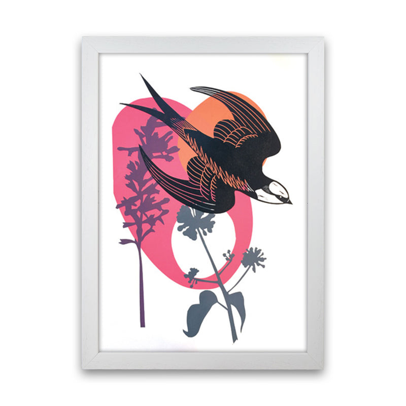 Evening Swallow Art Print by Kate Heiss White Grain