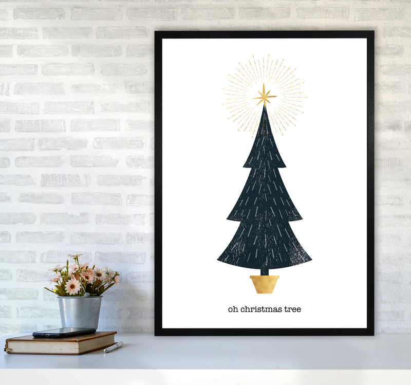 Oh Christmas Tree Christmas Art Print by Kookiepixel A1 White Frame