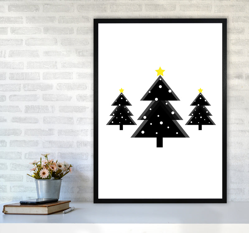 Christmas Trees Art Print by Kookiepixel A1 White Frame