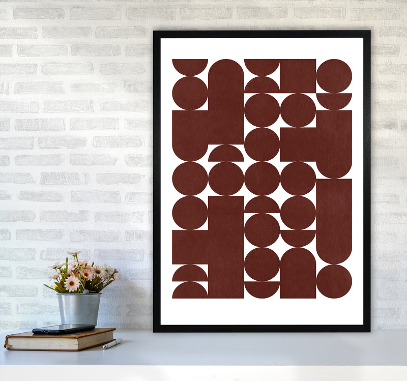 Stacked Abstract Art Print by Kookiepixel A1 White Frame