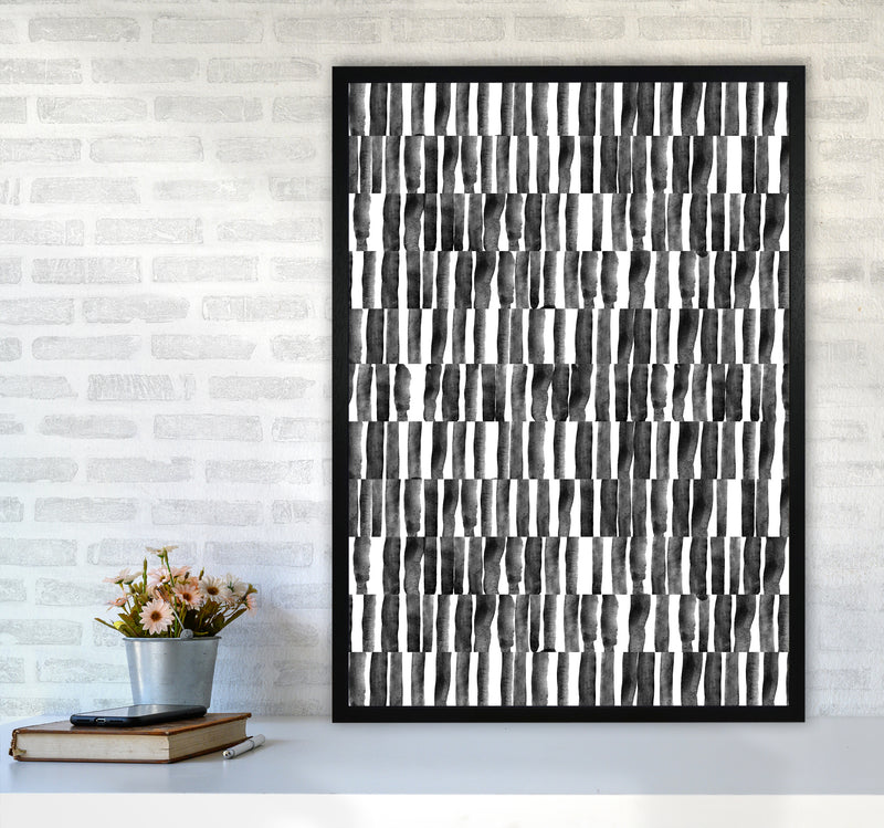 Abstract Strokes Art Print by Kookiepixel A1 White Frame