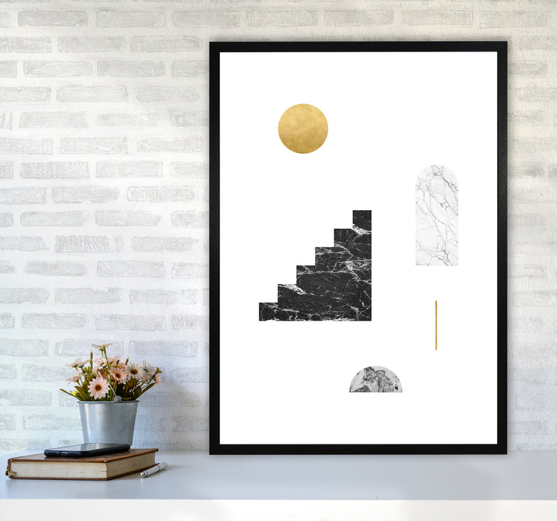 Geometric Shapes No 1  Art Print by Kookiepixel A1 White Frame