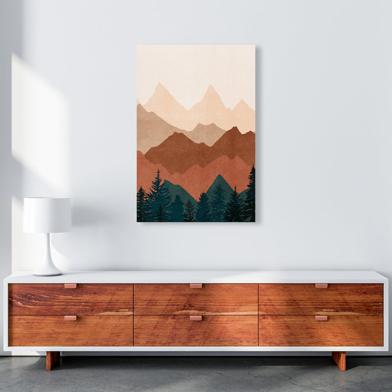 Sunset Peaks No 1 Landscape Art Print by Kookiepixel A1 Canvas