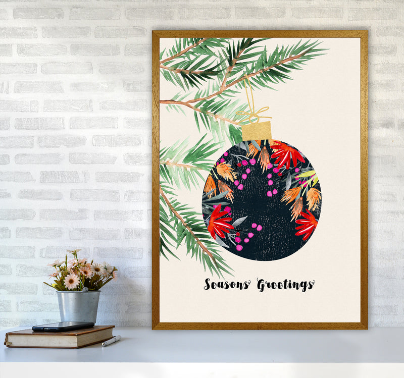 Seasons Greetings Christmas Art Print by Kookiepixel A1 Print Only
