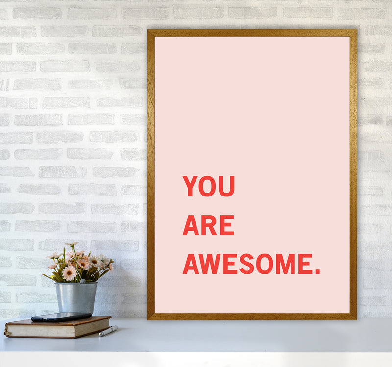 You Are Awesome Quote Art Print by Kookiepixel A1 Print Only