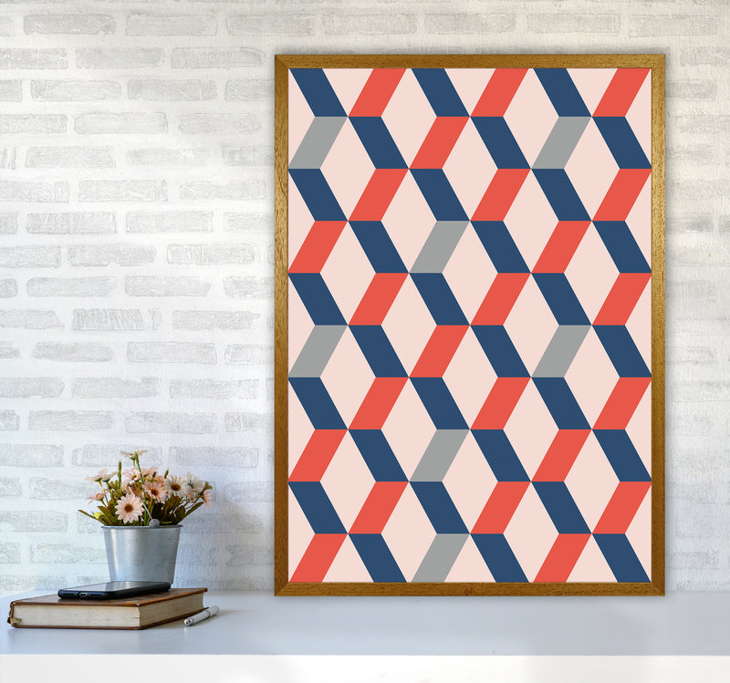 Retro Pattern No 1 Abstract Art Print by Kookiepixel A1 Print Only