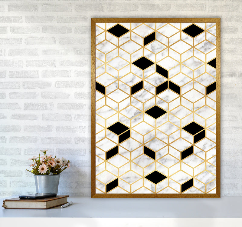 Marble Cubes Geometric Art Print by Kookiepixel A1 Print Only