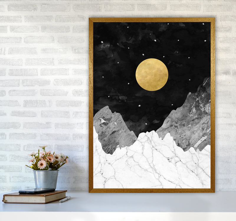 Moon and Stars Landscape Art Print by Kookiepixel A1 Print Only