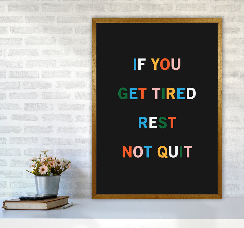Rest Not Quit Quote Art Print by Kookiepixel A1 Print Only