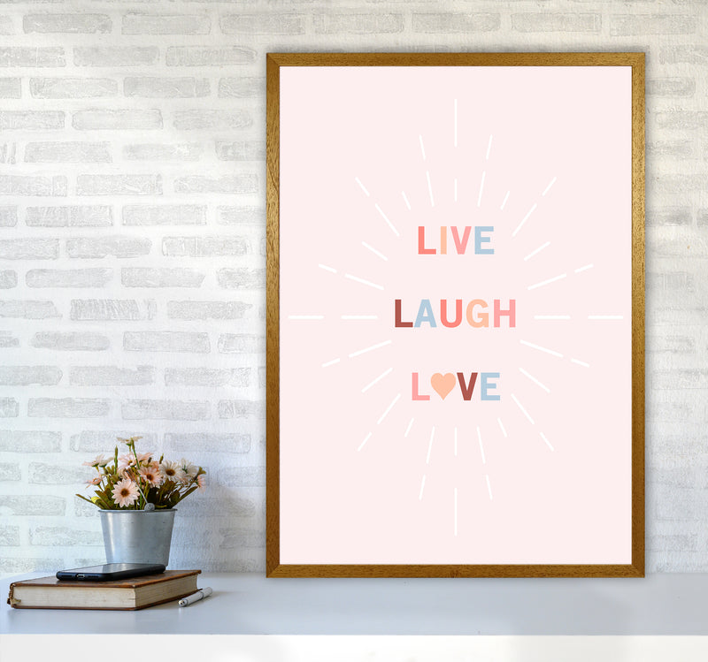 Live, Laugh, Love Quote Art Print by Kookiepixel A1 Print Only