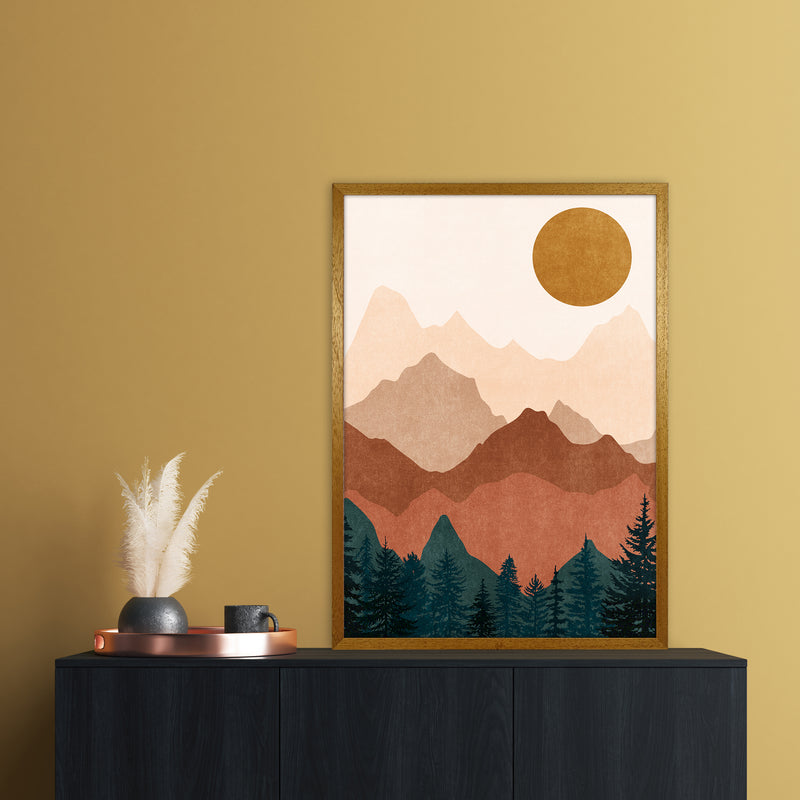 Sunset Peaks No 2 A1 Oak Frame