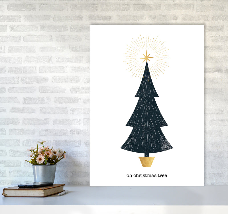 Oh Christmas Tree Christmas Art Print by Kookiepixel A1 Black Frame
