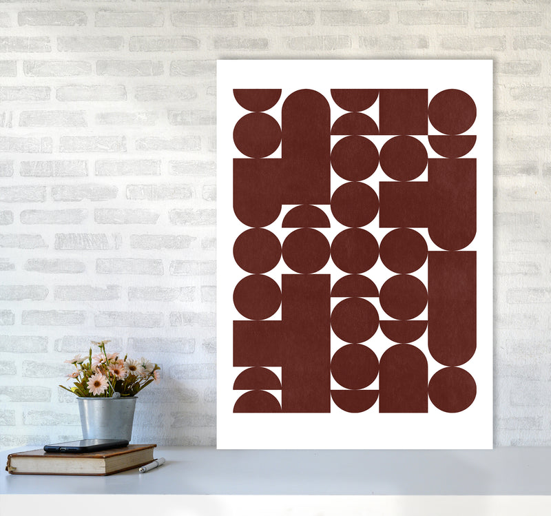 Stacked Abstract Art Print by Kookiepixel A1 Black Frame