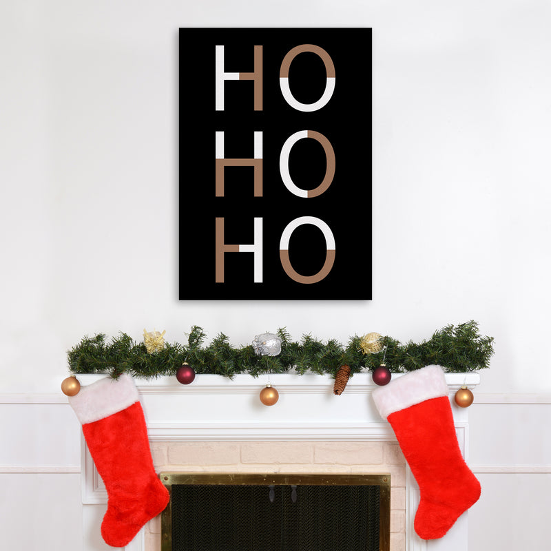Hohoho Christmas Art Print by Kookiepixel A1 Black Frame