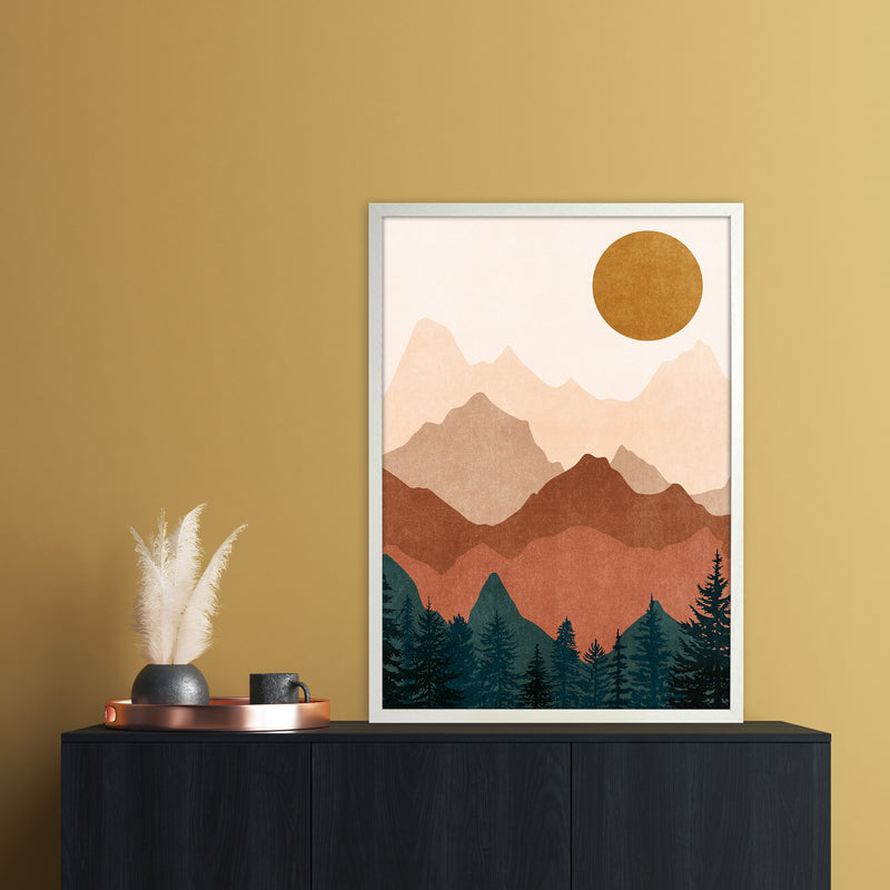 Sunset Peaks No 2 A1 White Frame
