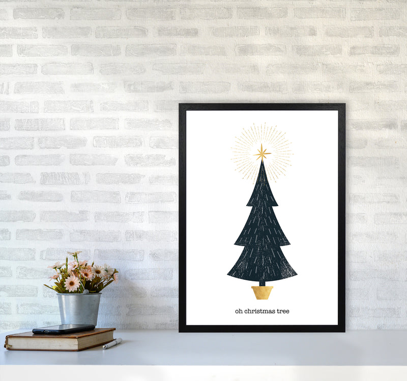 Oh Christmas Tree Christmas Art Print by Kookiepixel A2 White Frame
