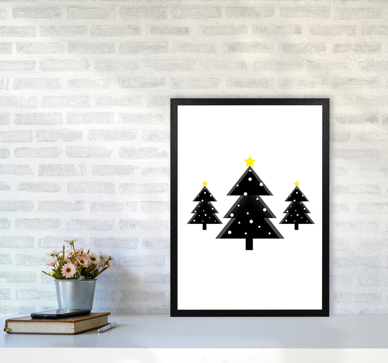 Christmas Trees Art Print by Kookiepixel A2 White Frame