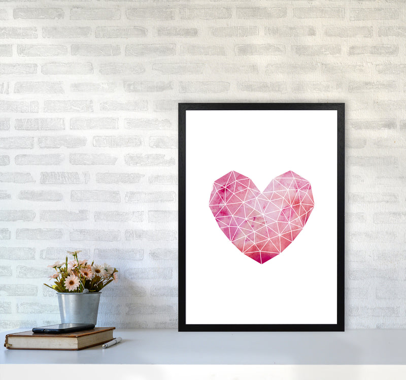 Wire Heart Art Print by Kookiepixel A2 White Frame