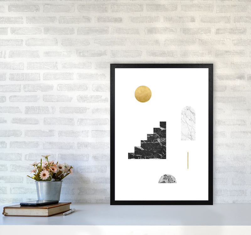 Geometric Shapes No 1  Art Print by Kookiepixel A2 White Frame