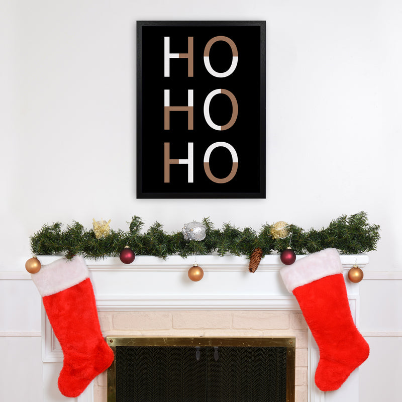 Hohoho Christmas Art Print by Kookiepixel A2 White Frame