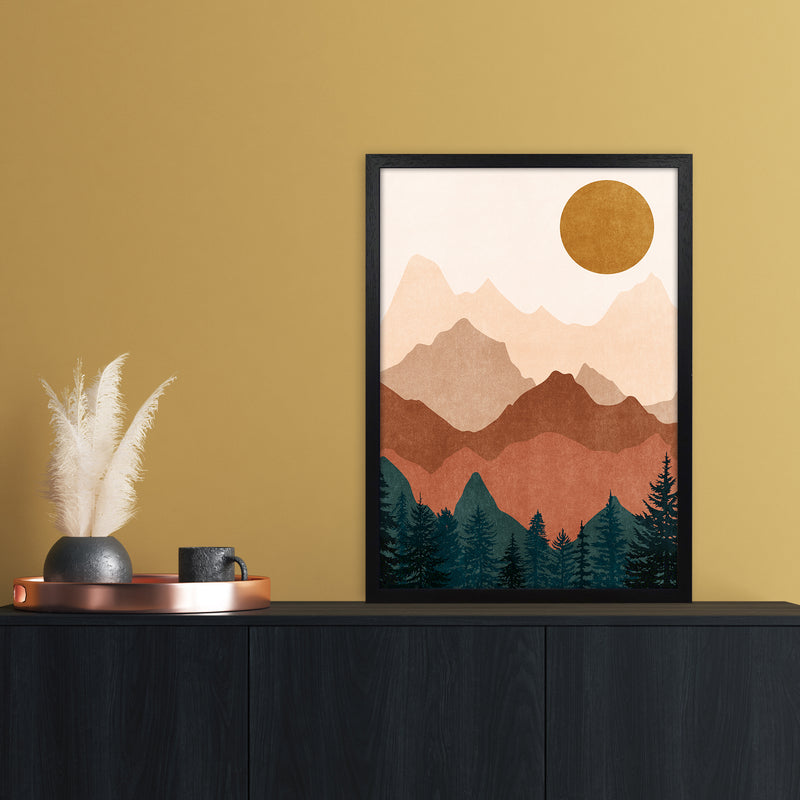 Sunset Peaks No 2 A2 Black Frame