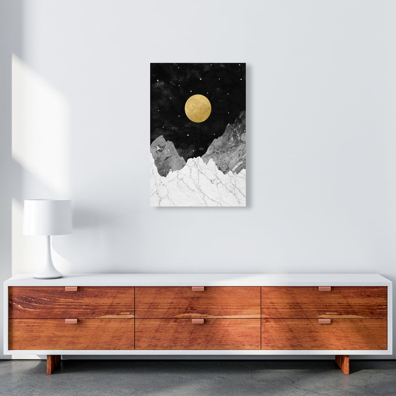 Moon and Stars Landscape Art Print by Kookiepixel A2 Canvas