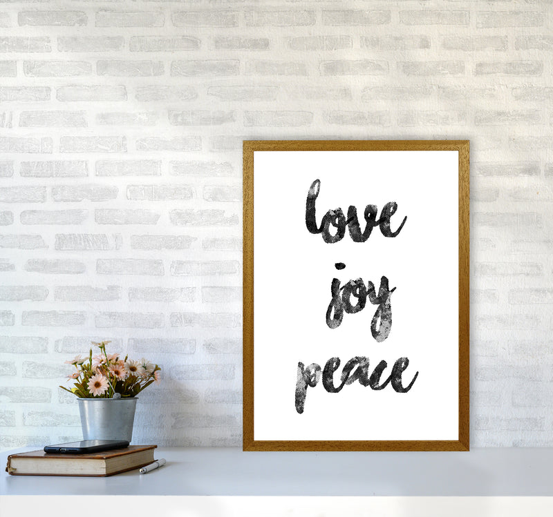 Love Joy Peace Quote Art Print by Kookiepixel A2 Print Only