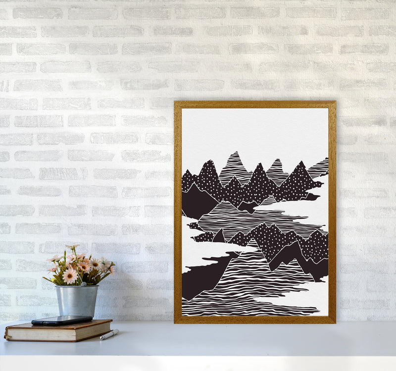 The Peaks Landscape Art Print by Kookiepixel A2 Print Only