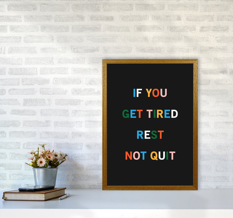Rest Not Quit Quote Art Print by Kookiepixel A2 Print Only
