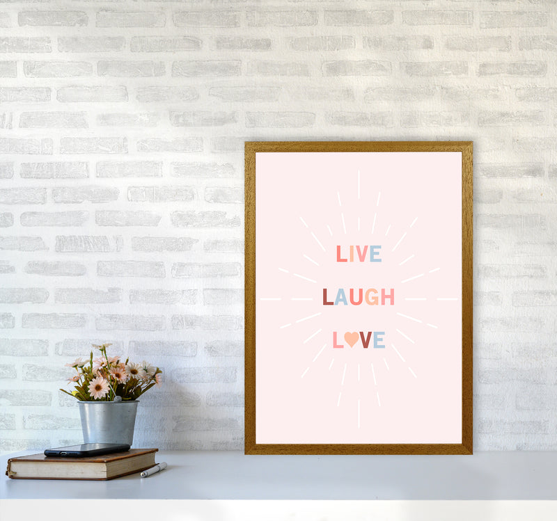 Live, Laugh, Love Quote Art Print by Kookiepixel A2 Print Only