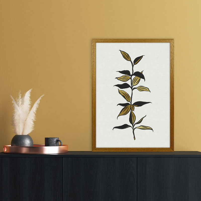 Gold Bamboo Botanical Art Print by Kookiepixel A2 Print Only